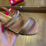 Sandália Moleca Tira Brilhosa