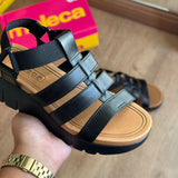 Sandália Moleca FlatForm Tiras Grossas SS