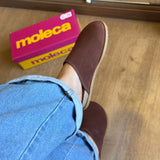 Mule Moleca Camurça Tendência