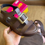 Sandália Moleca Napa Tresse Detalhe Dourado