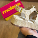 Sandália Moleca Napa Tresse Detalhe Dourado